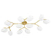 Hudson Valley Canada - 12 Light Semi Flush Mount - Wagner - Aged Brass- Union Lighting Luminaires Decor