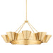 Hudson Valley Canada - Eight Light Chandelier - Reeve - Vintage Gold Leaf- Union Lighting Luminaires Decor