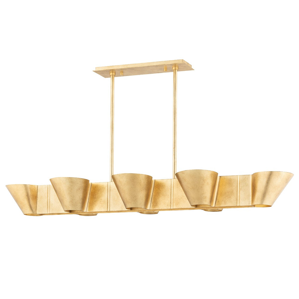 Hudson Valley Canada - Eight Light Island Pendant - Reeve - Vintage Gold Leaf- Union Lighting Luminaires Decor