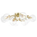 Hudson Valley Canada - Nine Light Semi Flush Mount - Abbott - Aged Brass- Union Lighting Luminaires Decor