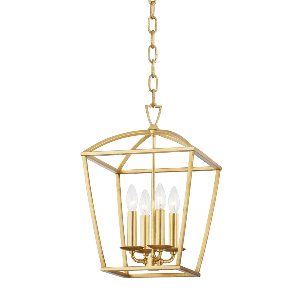 Hudson Valley Canada - Four Light Lantern - Bryant - Gold Leaf- Union Lighting Luminaires Decor