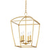 Hudson Valley Canada - Four Light Lantern - Bryant - Gold Leaf- Union Lighting Luminaires Decor