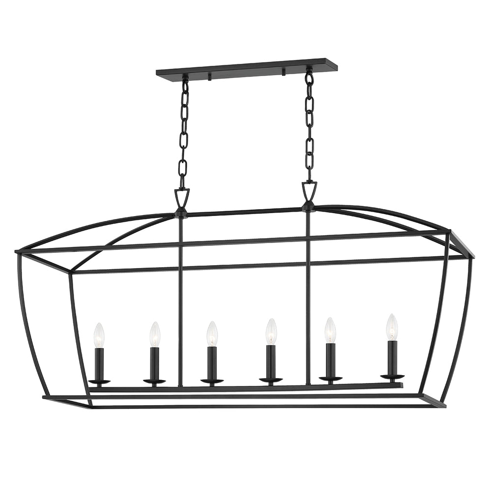 Hudson Valley Canada - Six Light Island Pendant - Bryant - Aged Iron- Union Lighting Luminaires Decor