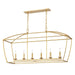 Hudson Valley Canada - Six Light Island Pendant - Bryant - Gold Leaf- Union Lighting Luminaires Decor