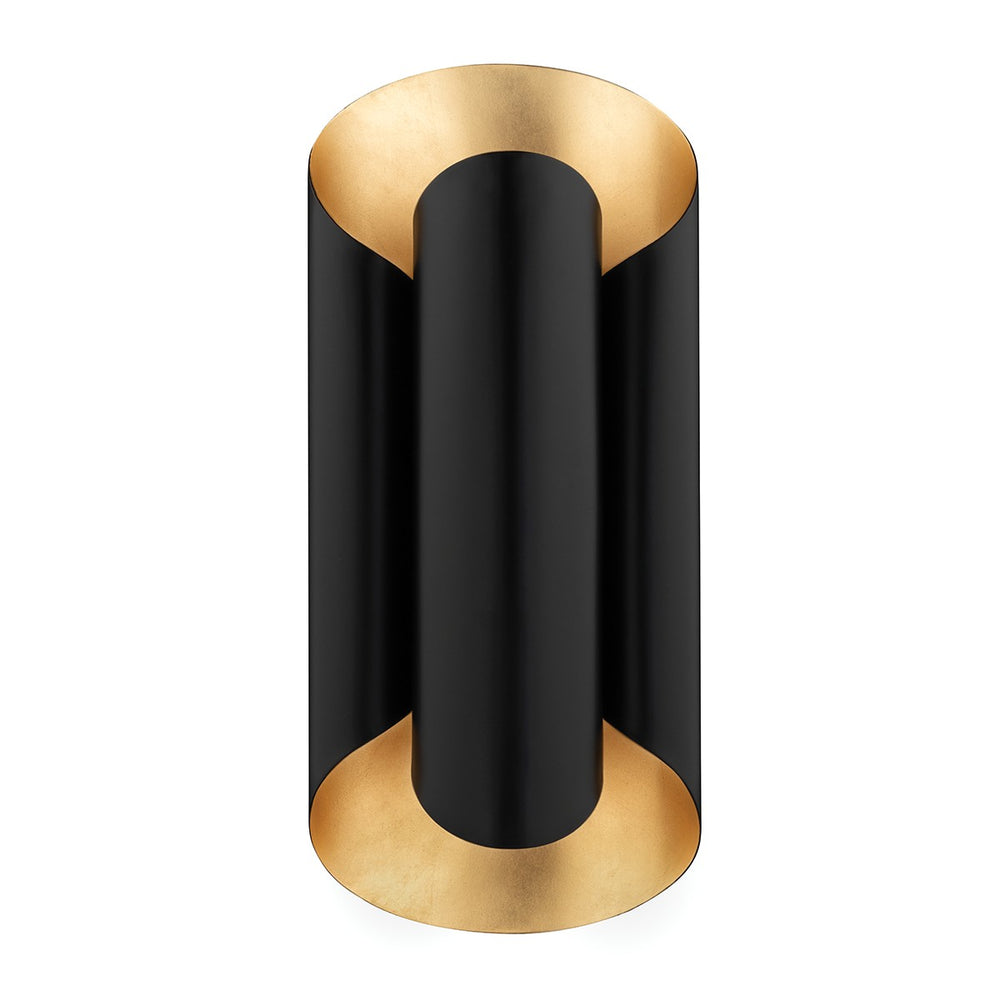 Hudson Valley Canada - Two Light Wall Sconce - Banks - Gold Leaf/Black- Union Lighting Luminaires Decor