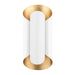 Hudson Valley Canada - Two Light Wall Sconce - Banks - Gold Leaf/White- Union Lighting Luminaires Decor