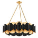 Hudson Valley Canada - 12 Light Chandelier - Banks - Gold Leaf/Black- Union Lighting Luminaires Decor