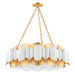 Hudson Valley Canada - 12 Light Chandelier - Banks - Gold Leaf/White- Union Lighting Luminaires Decor