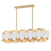 Hudson Valley Canada - 12 Light Island Pendant - Banks - Gold Leaf/White- Union Lighting Luminaires Decor