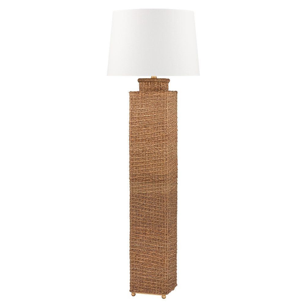 Hudson Valley Canada - One Light Floor Lamp - Weaver - Gold Leaf- Union Lighting Luminaires Decor