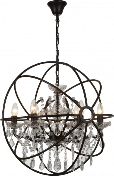 Bethel International Canada - Six Light Chandelier - Black- Union Lighting Luminaires Decor
