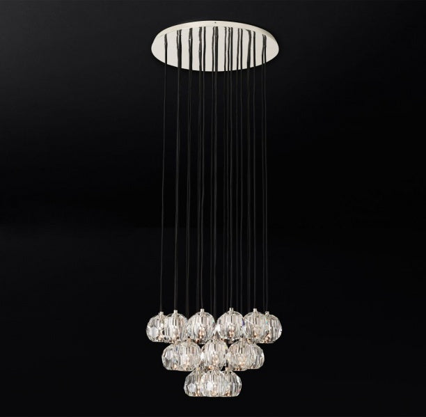 Bethel International Canada - 23 Light Chandelier - Polished Nickel- Union Lighting Luminaires Decor