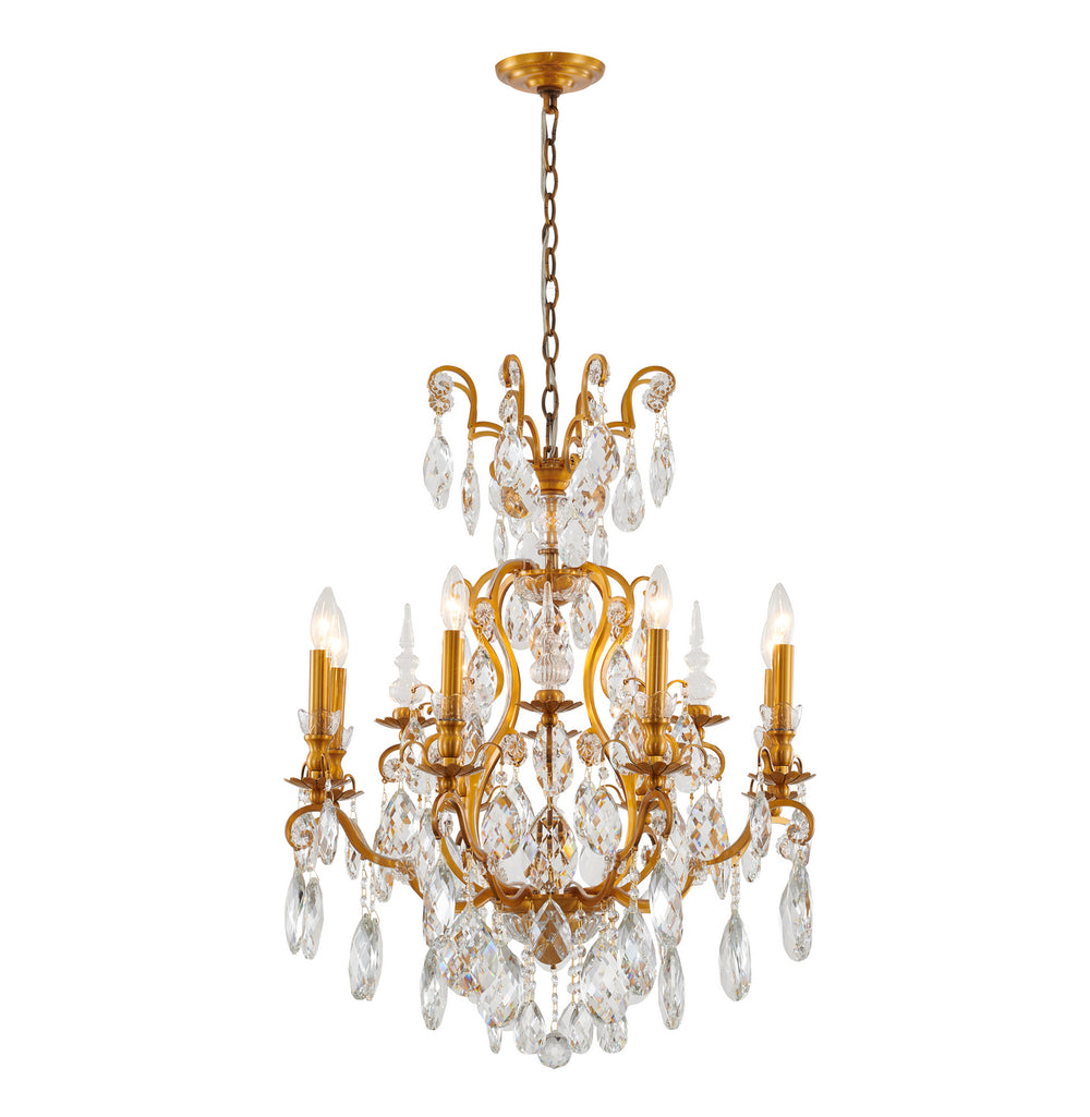 Bethel International Canada - Eight Light Chandelier - Brass- Union Lighting Luminaires Decor
