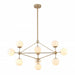 Bethel International Canada - Ten Light Chandelier - Matte Gold- Union Lighting Luminaires Decor