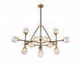 Bethel International Canada - 16 Light Chandelier - Black & Gold- Union Lighting Luminaires Decor
