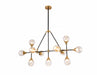 Bethel International Canada - 11 Light Chandelier - Black & Gold- Union Lighting Luminaires Decor