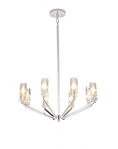 Bethel International Canada - Eight Light Chandelier - Chrome- Union Lighting Luminaires Decor