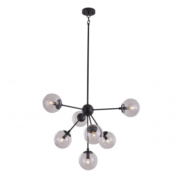 Bethel International Canada - Seven Light Chandelier - Black- Union Lighting Luminaires Decor