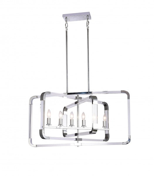 Bethel International Canada - Six Light Chandelier - Chrome- Union Lighting Luminaires Decor