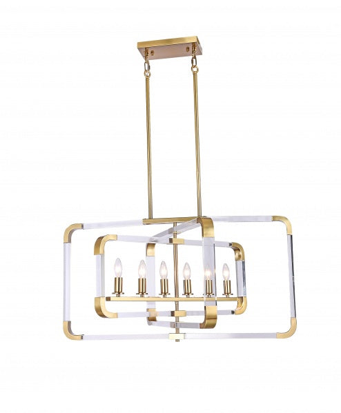 Bethel International Canada - Six Light Chandelier - Copper- Union Lighting Luminaires Decor