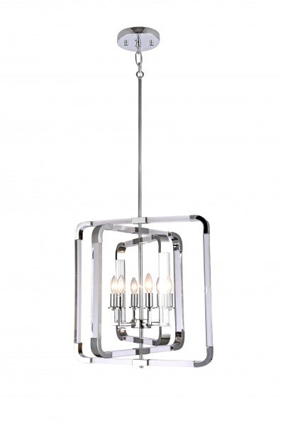 Bethel International Canada - Six Light Chandelier - Chrome- Union Lighting Luminaires Decor