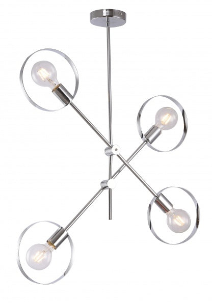 Bethel International Canada - Four Light Chandelier - Chrome- Union Lighting Luminaires Decor