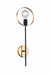 Bethel International Canada - One Light Wall Sconce - Black & Brushed Brass- Union Lighting Luminaires Decor