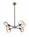 Bethel International Canada - Four Light Chandelier - Black & Brushed Brass- Union Lighting Luminaires Decor