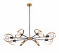 Bethel International Canada - Eight Light Chandelier - Black & Brushed Brass- Union Lighting Luminaires Decor