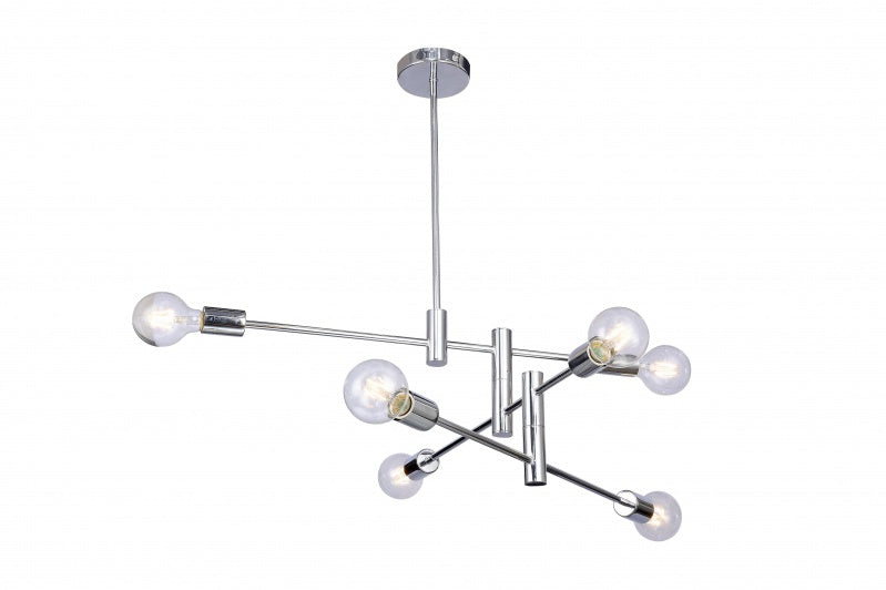 Bethel International Canada - Six Light Chandelier - Chrome- Union Lighting Luminaires Decor