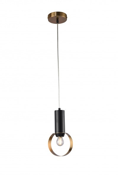 Bethel International Canada - One Light Pendant - Black & Gold- Union Lighting Luminaires Decor