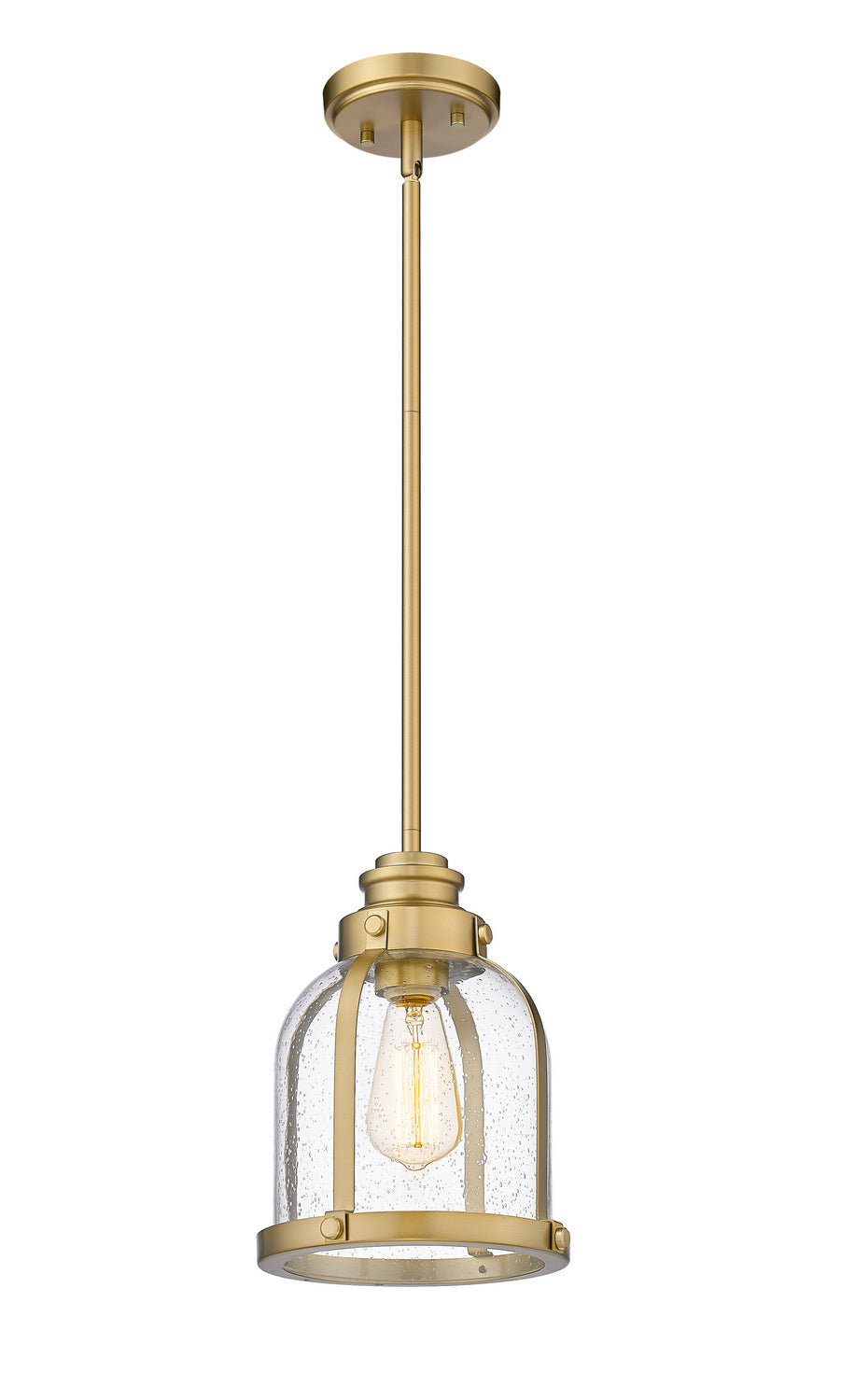 Z-Lite Canada - One Light Pendant - Burren - Heritage Brass- Union Lighting Luminaires Decor