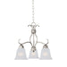 Maxim - Three Light Chandelier - Basix - Satin Nickel- Union Lighting Luminaires Decor