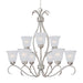 Maxim - Nine Light Chandelier - Basix - Satin Nickel- Union Lighting Luminaires Decor