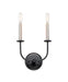 Maxim - Two Light Wall Sconce - Wesley - Black / Satin Nickel- Union Lighting Luminaires Decor