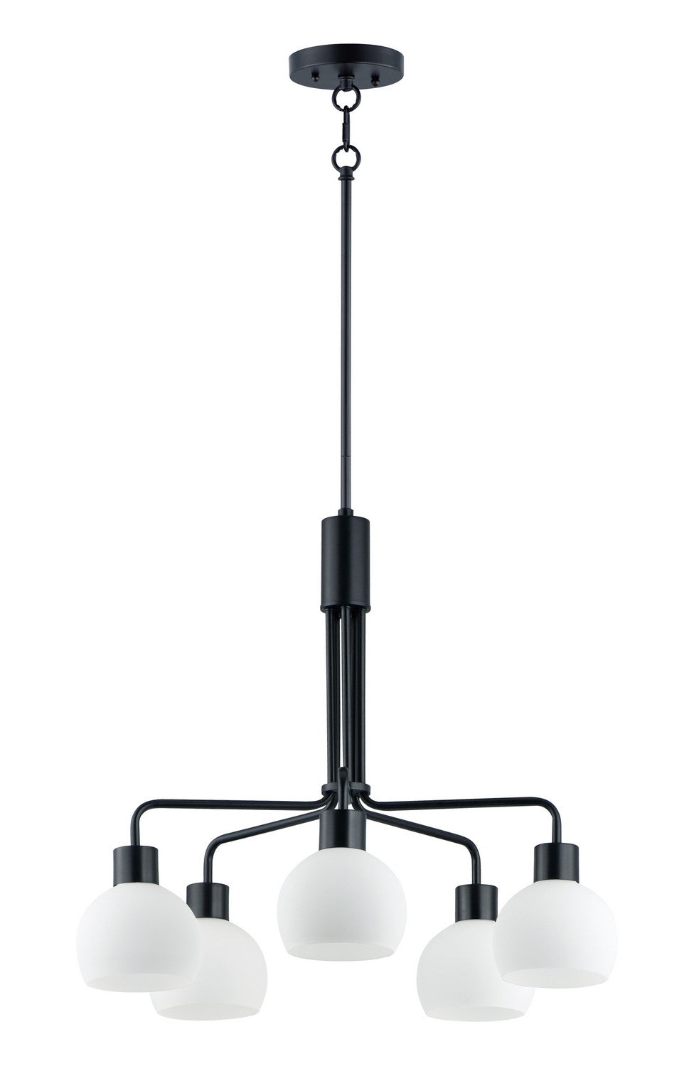 Maxim - Five Light Chandelier - Coraline - Black- Union Lighting Luminaires Decor