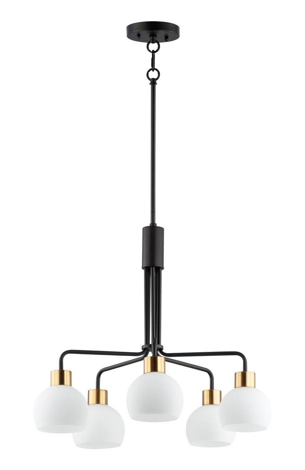Maxim - Five Light Chandelier - Coraline - Bronze / Satin Brass- Union Lighting Luminaires Decor