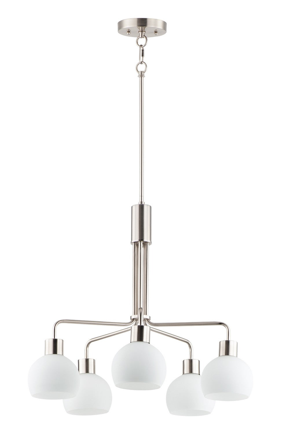 Maxim - Five Light Chandelier - Coraline - Satin Nickel- Union Lighting Luminaires Decor