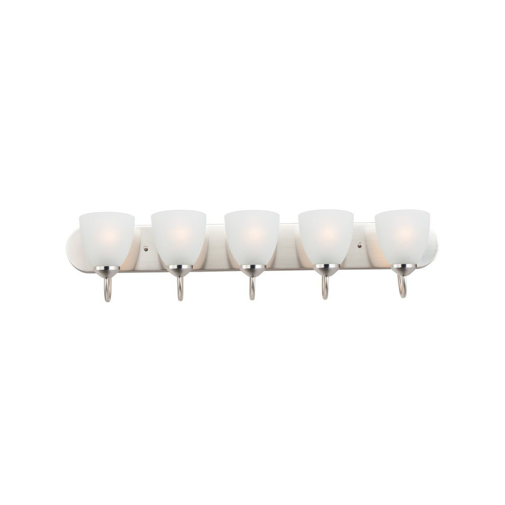 Maxim - Five Light Bath Vanity - Axis - Satin Nickel- Union Lighting Luminaires Decor