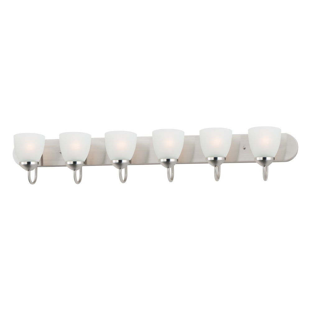 Maxim - Six Light Bath Vanity - Axis - Satin Nickel- Union Lighting Luminaires Decor