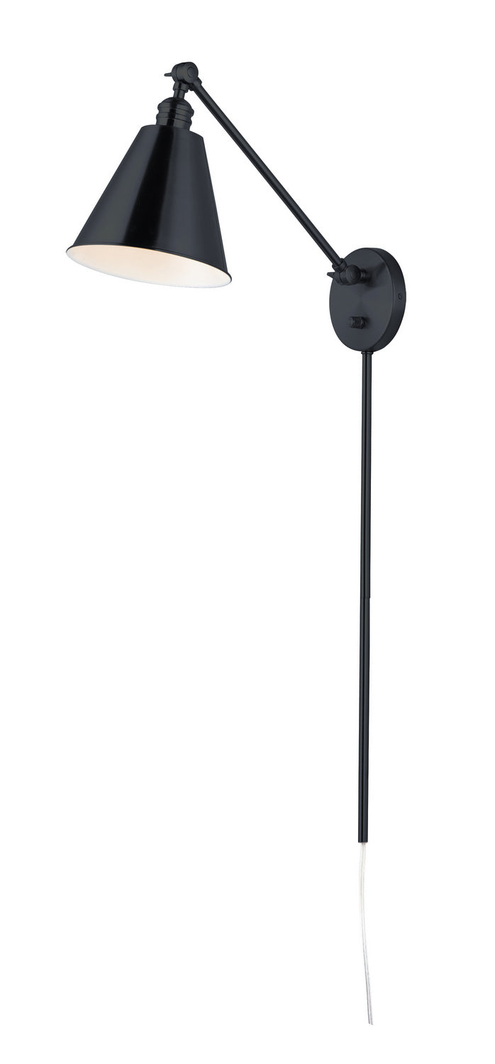 Maxim - One Light Wall Sconce - Library - Black- Union Lighting Luminaires Decor