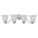 Maxim - Four Light Bath Vanity - Basix - Satin Nickel- Union Lighting Luminaires Decor
