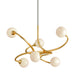 Corbett Lighting - Six Light Chandelier - Signature - Gold Leaf- Union Lighting Luminaires Decor