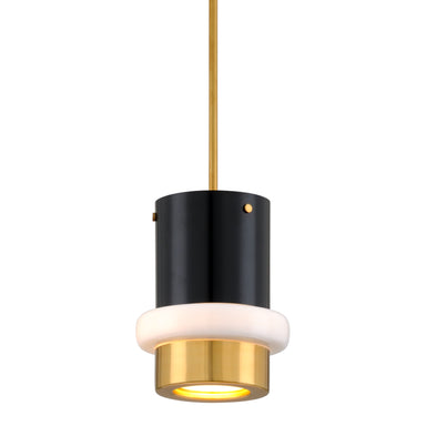 Corbett Lighting - One Light Pendant - Beckenham - Vintage Polished Brass/Black Brass- Union Lighting Luminaires Decor