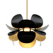 Corbett Lighting - One Light Chandelier - Ginger - Gold Leaf/Soft Black Combo- Union Lighting Luminaires Decor