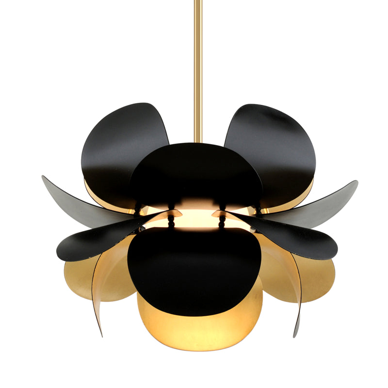 Corbett Lighting - One Light Chandelier - Ginger - Gold Leaf/Soft Black Combo- Union Lighting Luminaires Decor
