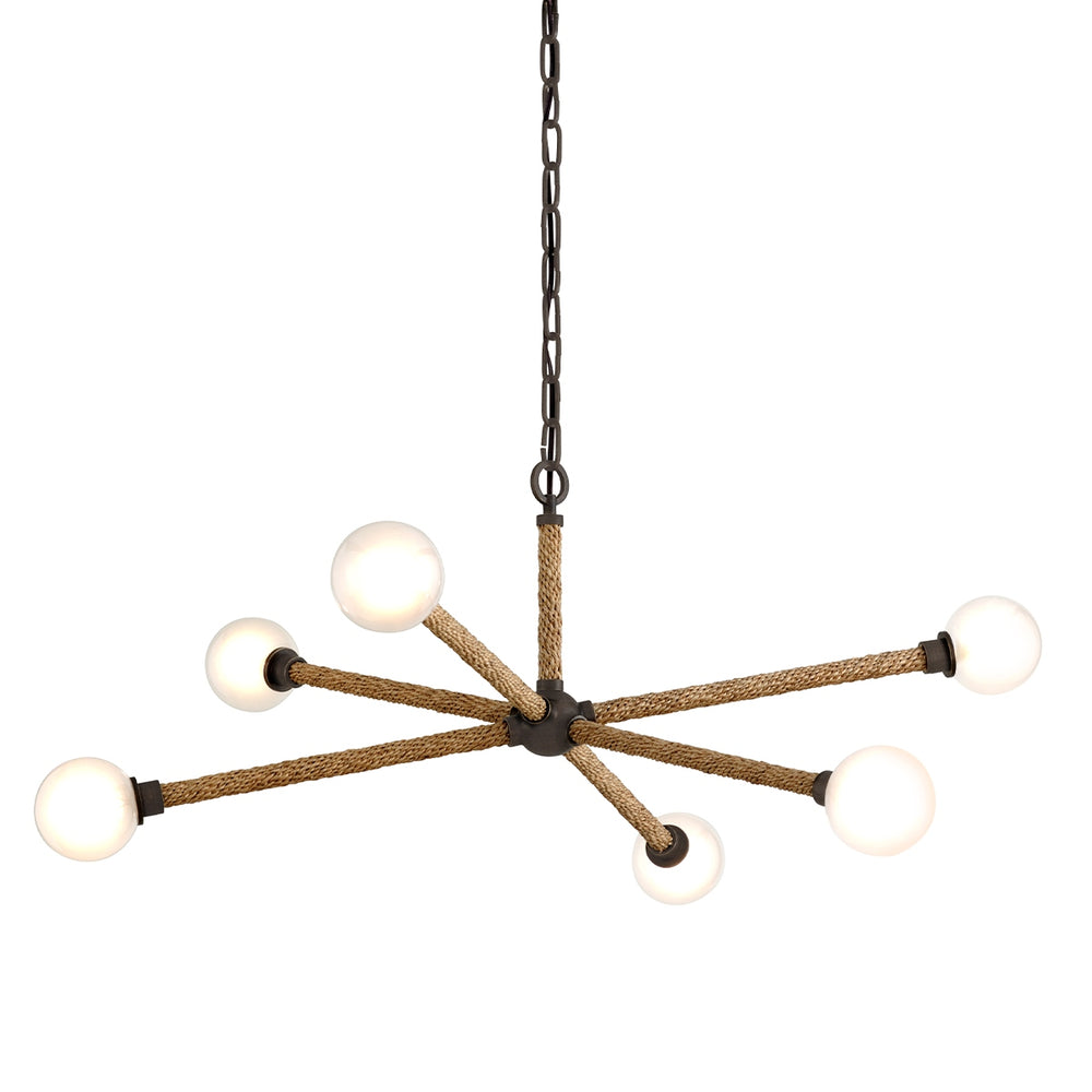Troy Lighting Canada - Six Light Chandelier - Nomad - Bronze- Union Lighting Luminaires Decor