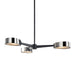 Troy Lighting Canada - Three Light Chandelier - Allisio - Textured Black/Black Chrome- Union Lighting Luminaires Decor