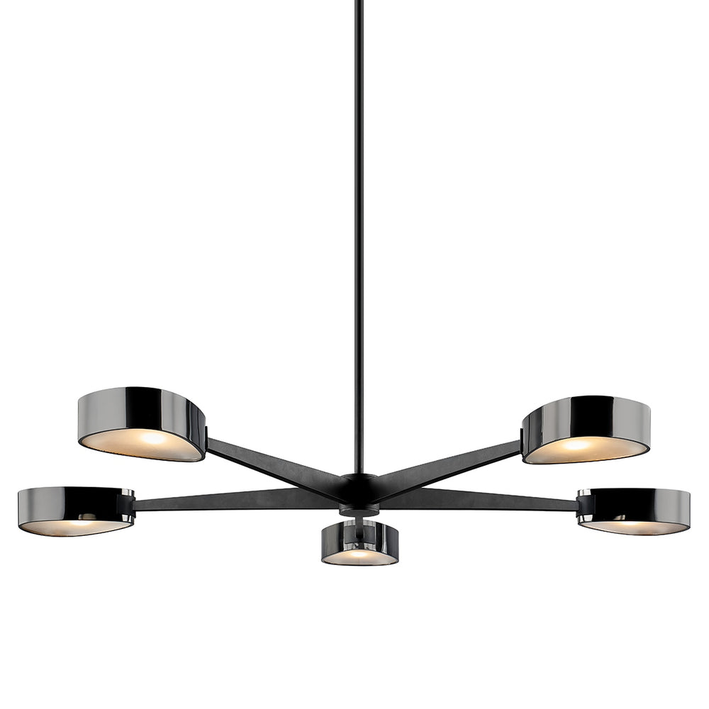 Troy Lighting Canada - Five Light Chandelier - Allisio - Textured Black- Union Lighting Luminaires Decor