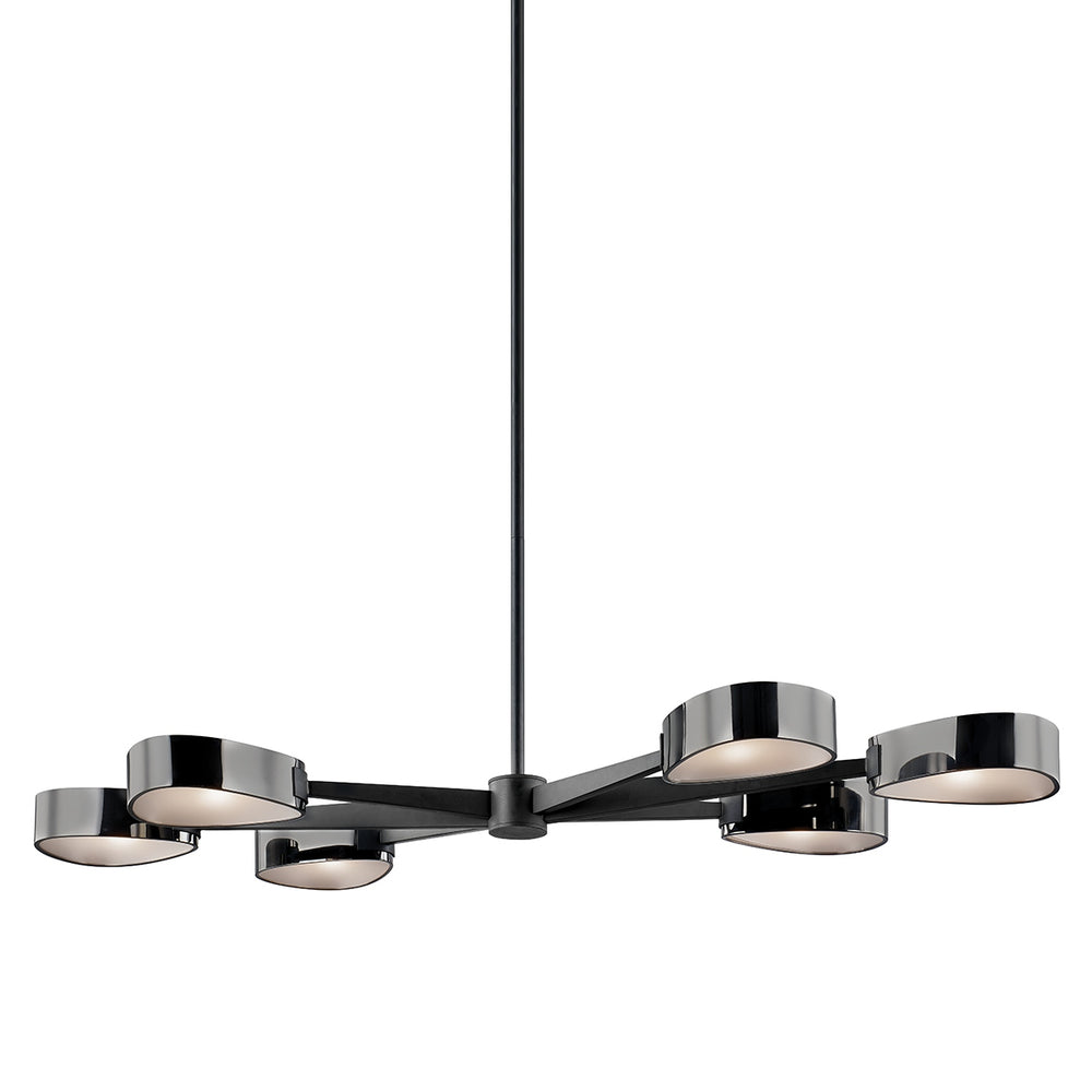 Troy Lighting Canada - Six Light Linear Pendant - Allisio - Carbide Black And Black Chrome- Union Lighting Luminaires Decor